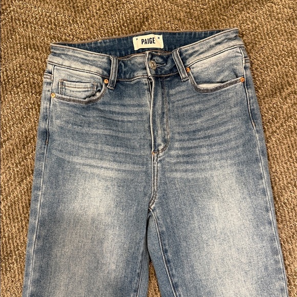 PAIGE Light Blue High Rise Denim Jeans Laurel Canyon Size 28 - Picture 2 of 7